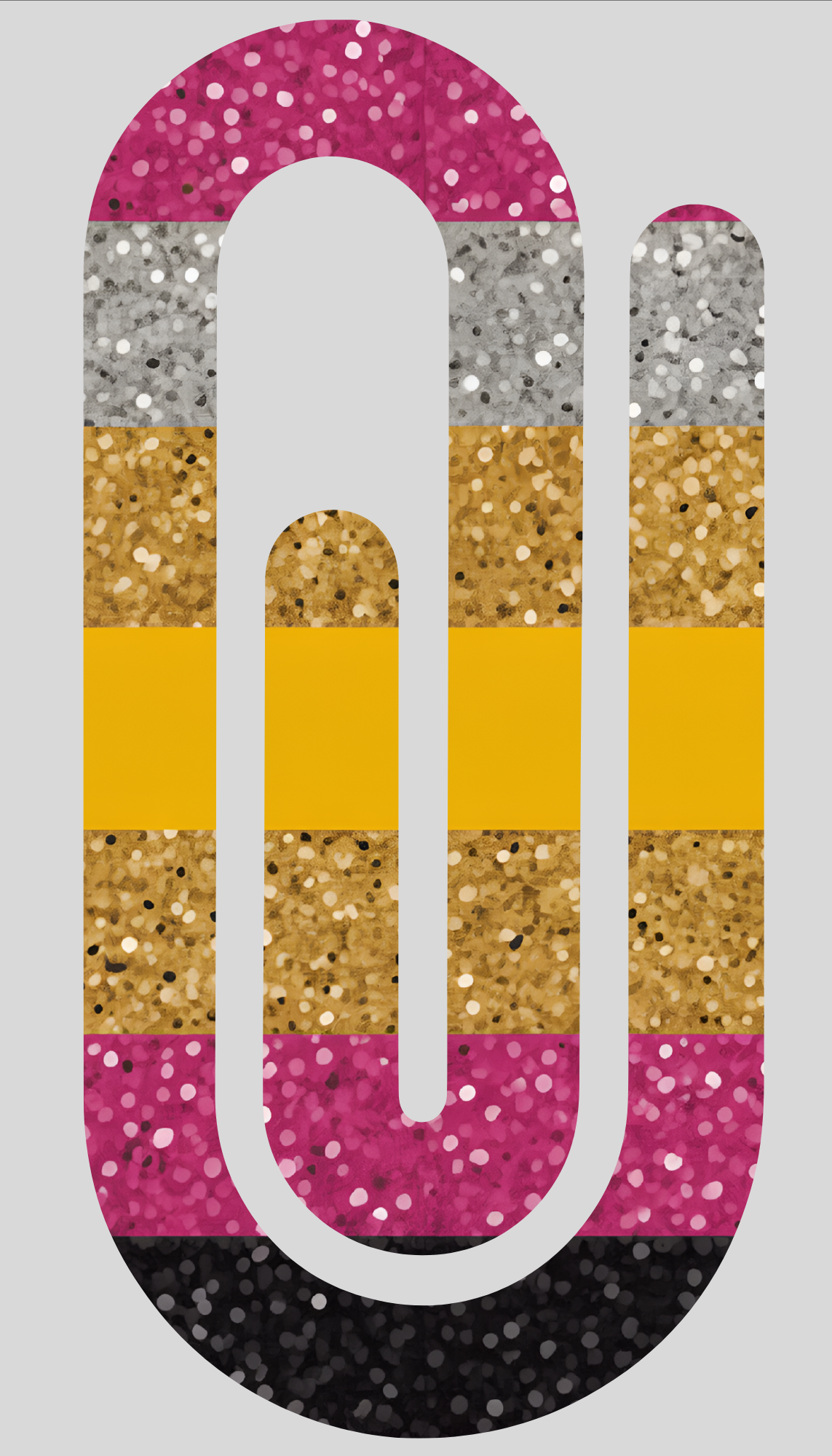 "Glitter pencil" Jumbo paperclip