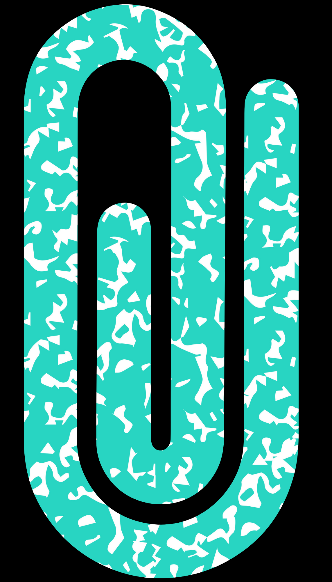 "Teal Composition" Jumbo paperclip