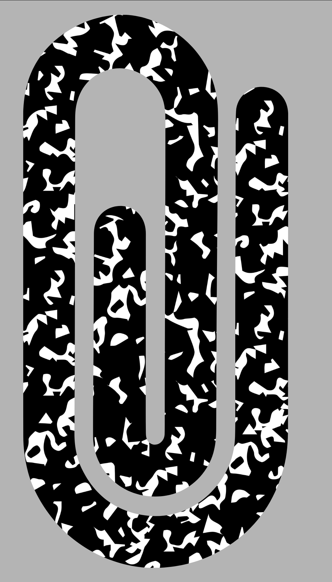 "Black Composition" Jumbo paperclip