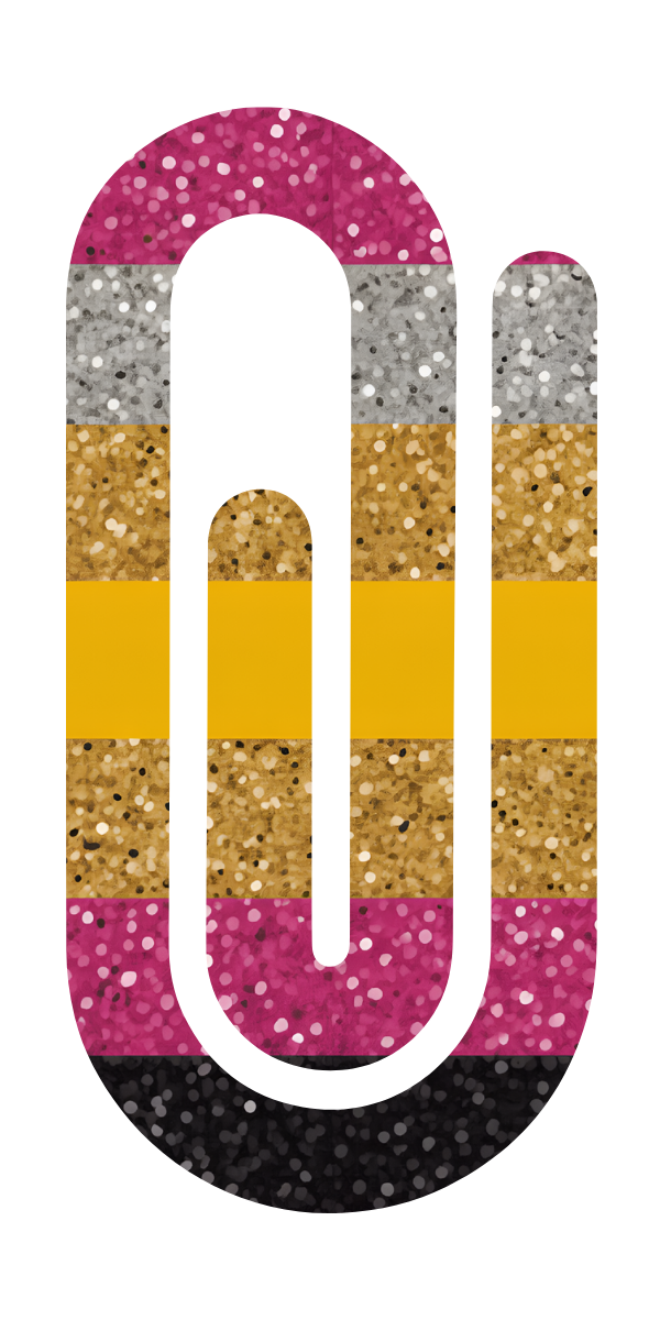 Glitter style Pencil Jumbo Paperclip