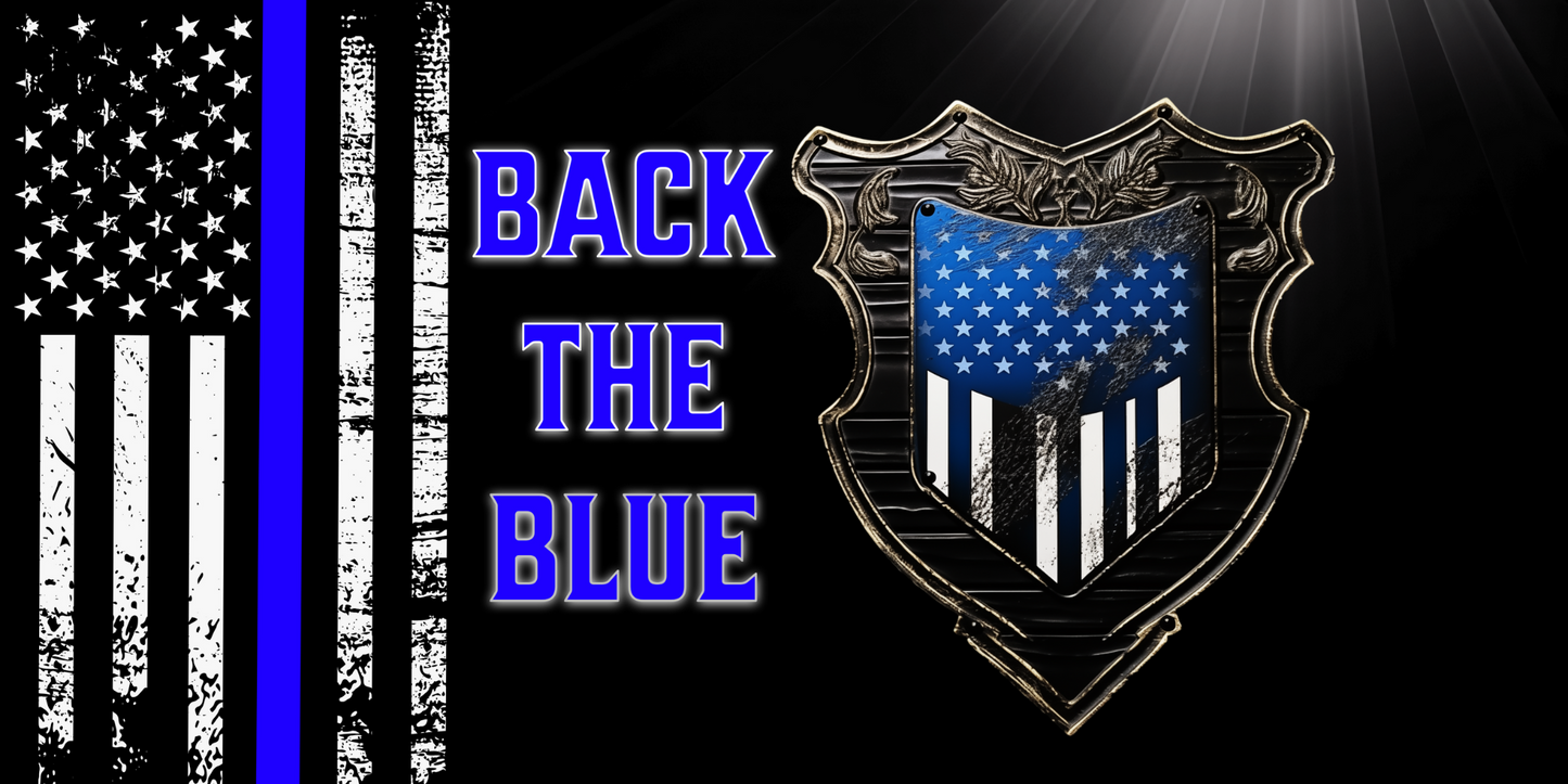 "BACK THE BLUE" License Plate