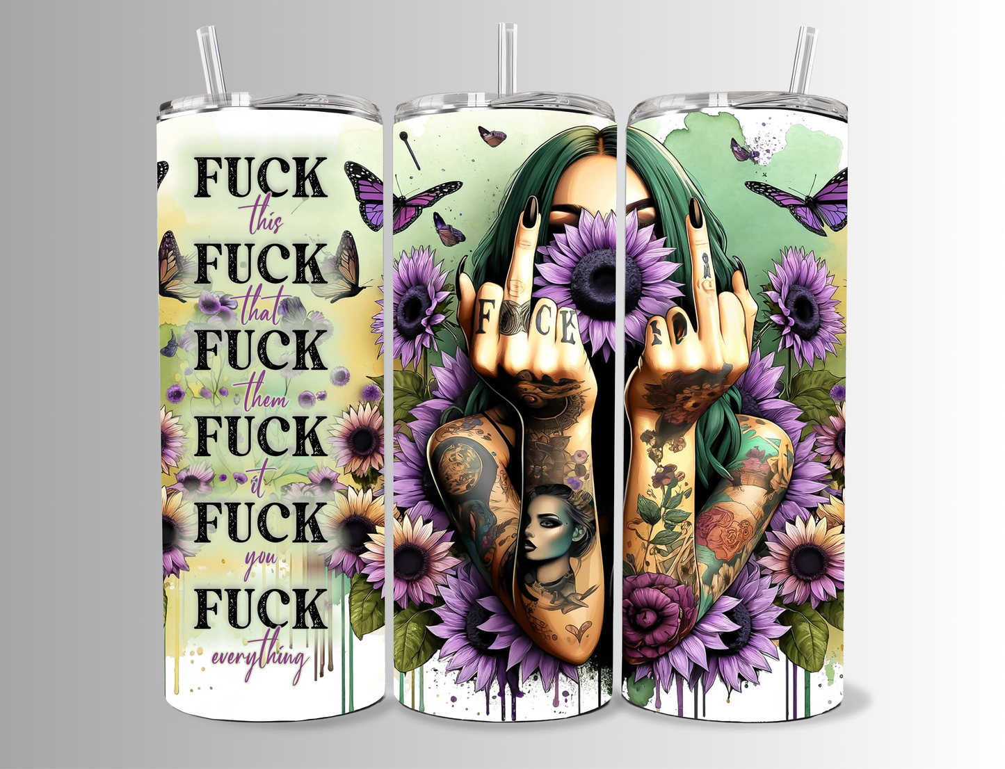 "FUCK" 20 oz Tumbler