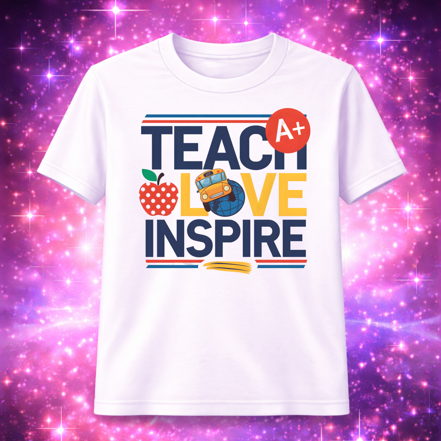 "Teach love inspire" Teacher T-Shirt