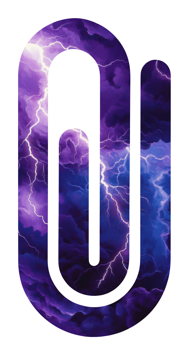 "Purple Lighting" Jumbo Paperclip