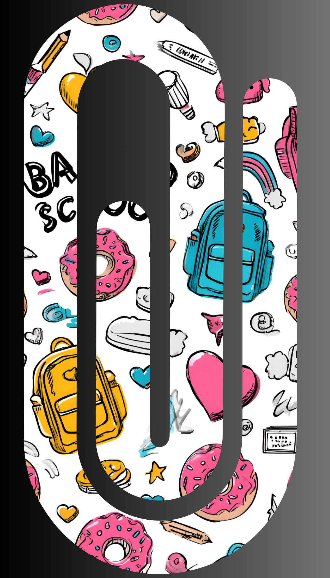 "Back to school" Jumbo paperclip