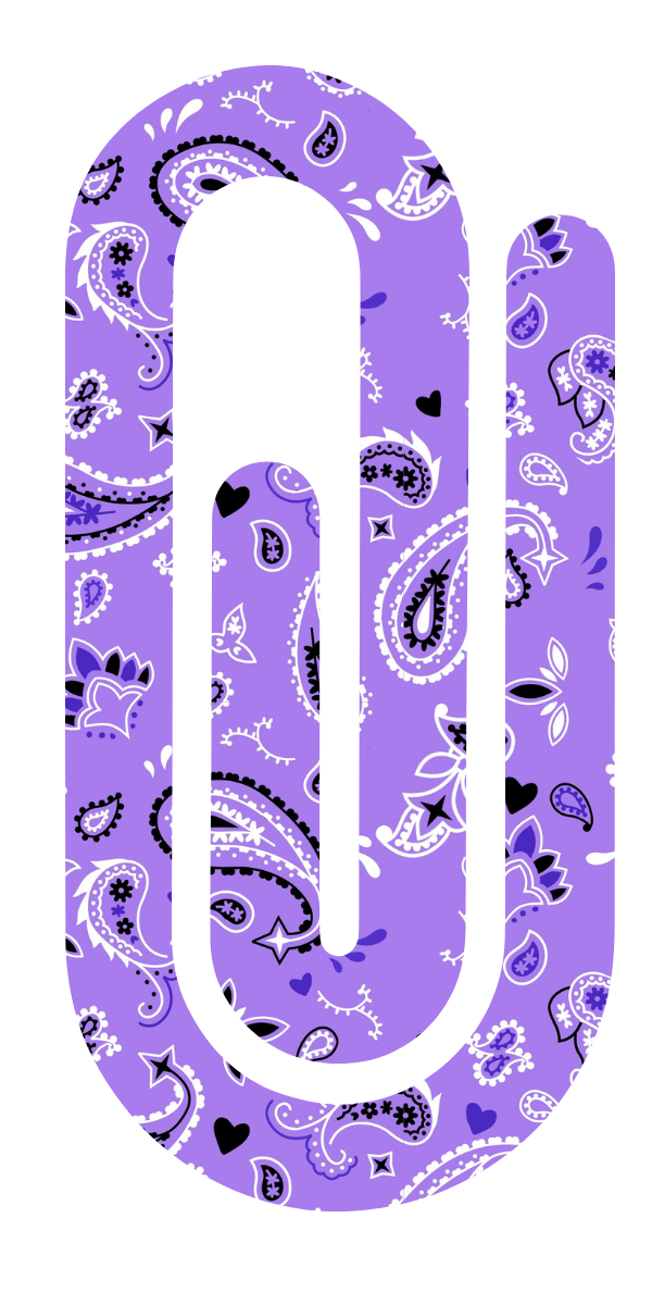 "Purple Handkerchief" Jumbo Paperclip