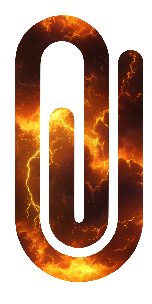 "Orange Lighting" Jumbo paper clip