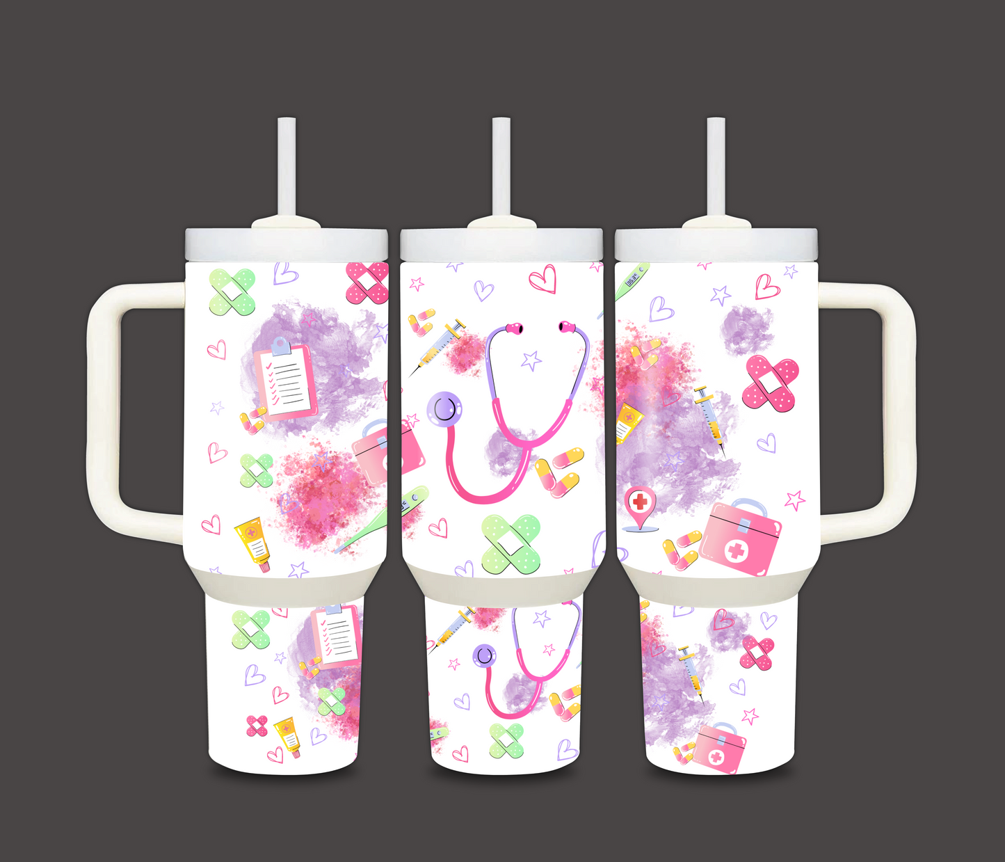 "Nurse Themed" 40 oz Tumbler