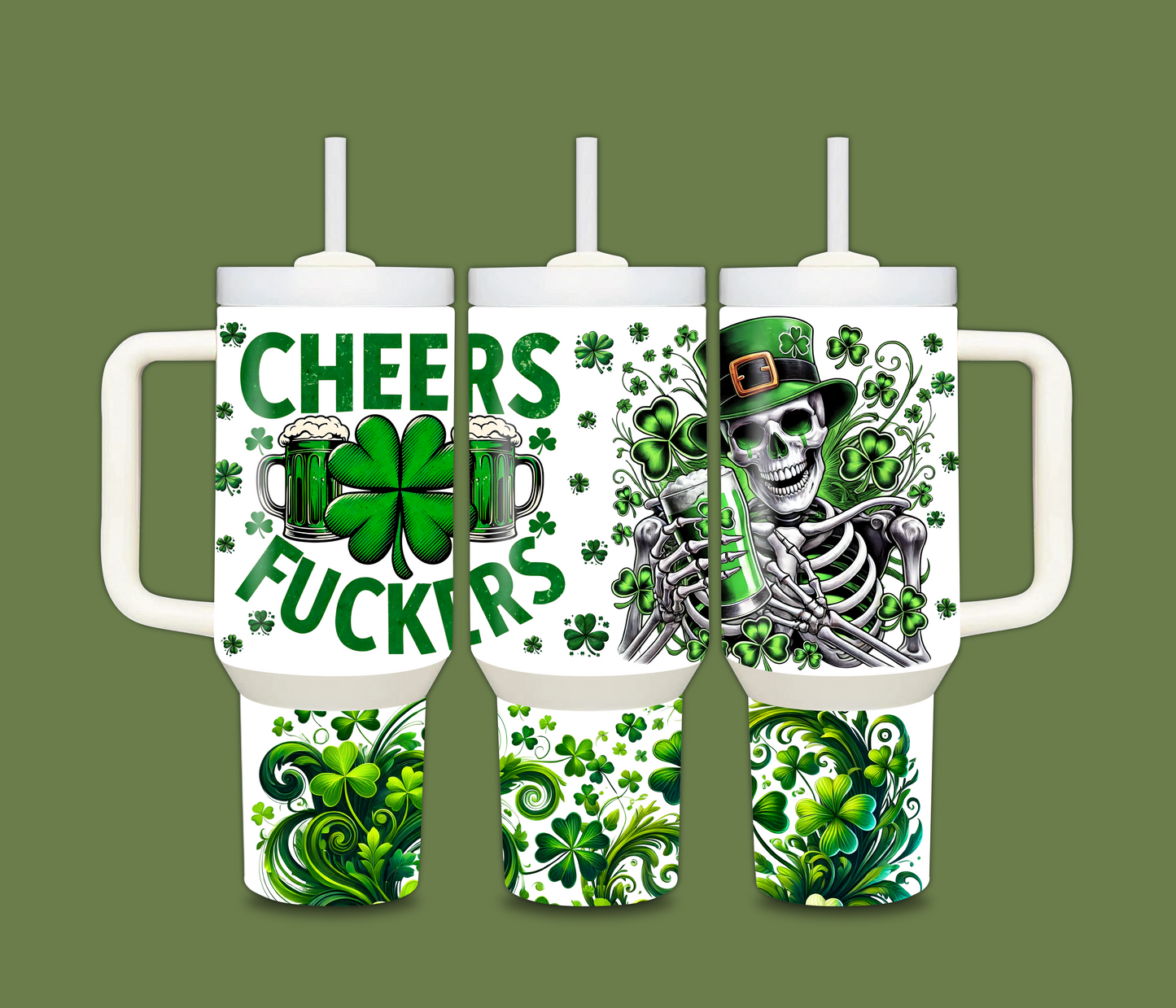 "CHEERS FUCKERS" 40 oz Tumbler