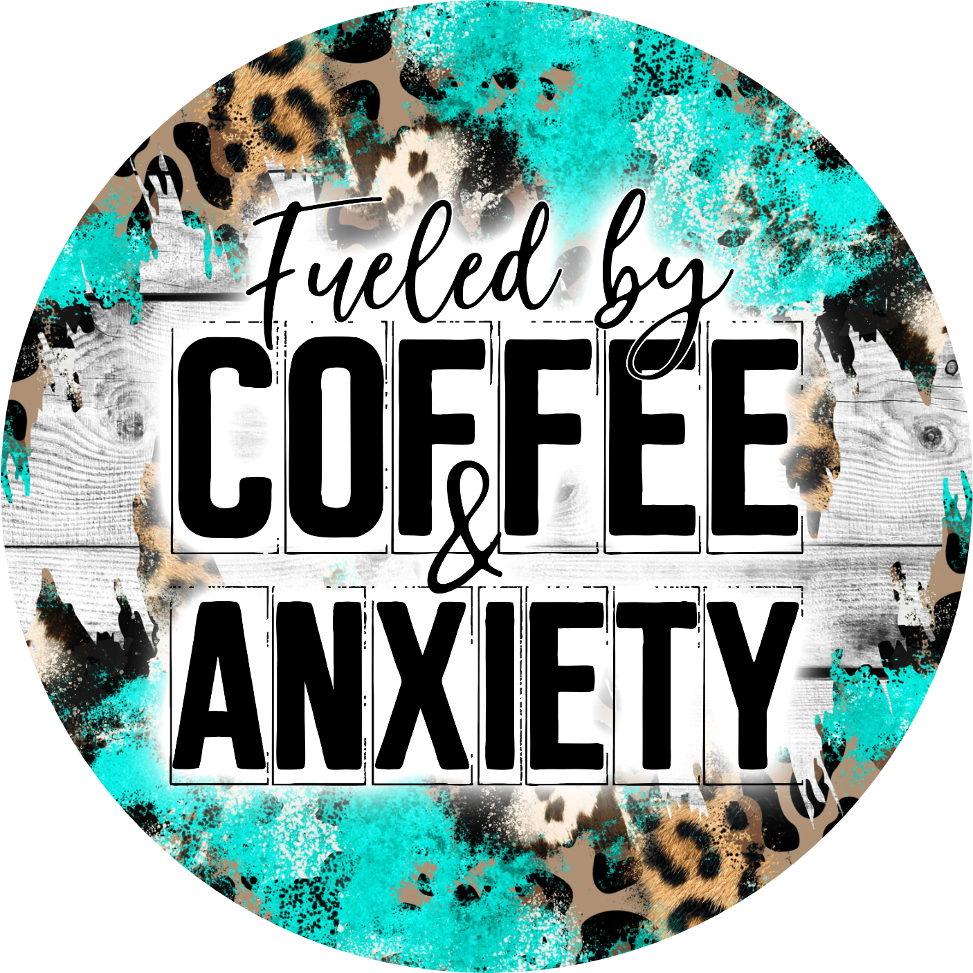 Funny/Sarcastic "Nope Not Today - Fueled by coffee and anxiety" coaster set