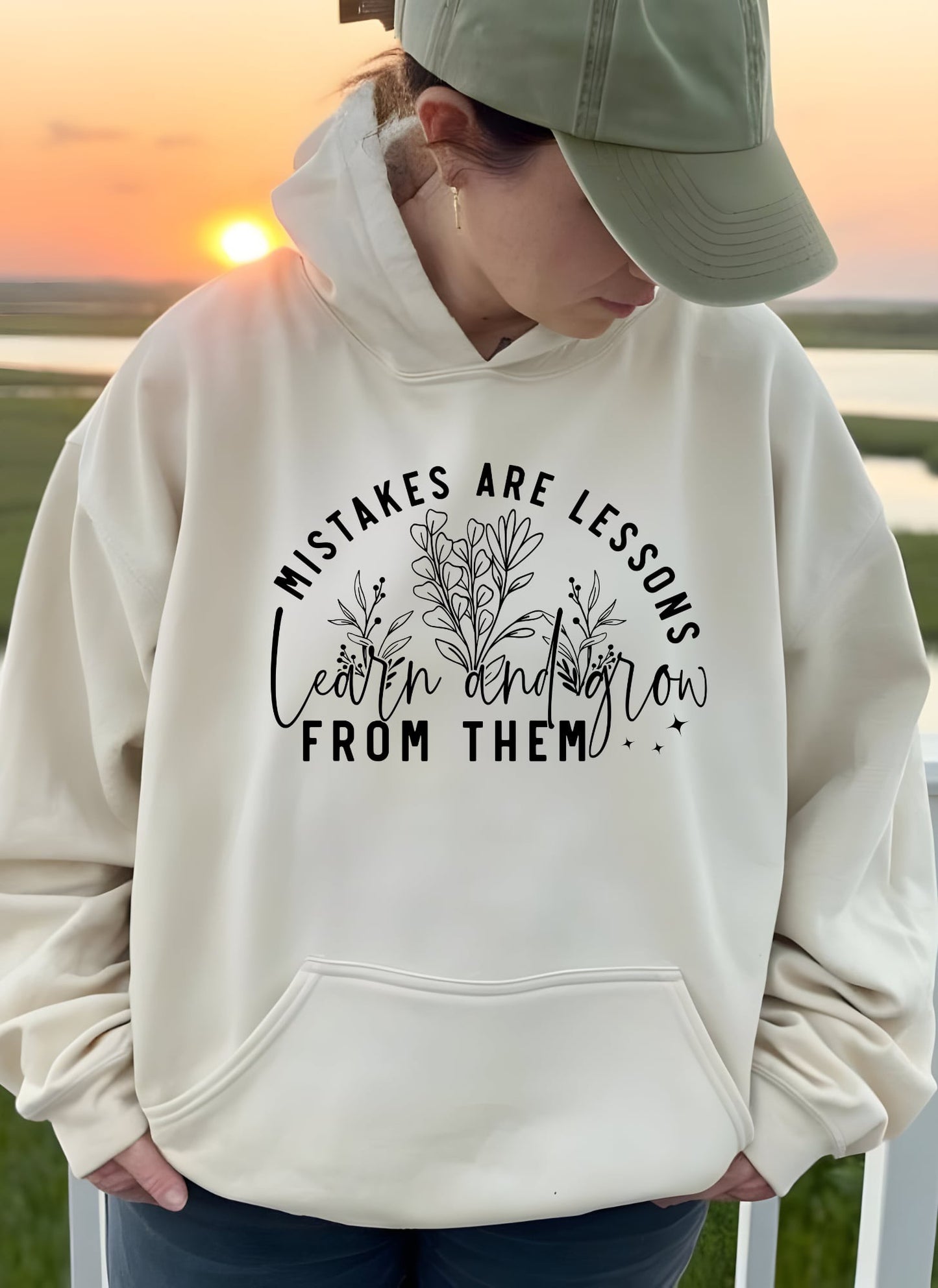 "Mistakes are lessons" hoodie
