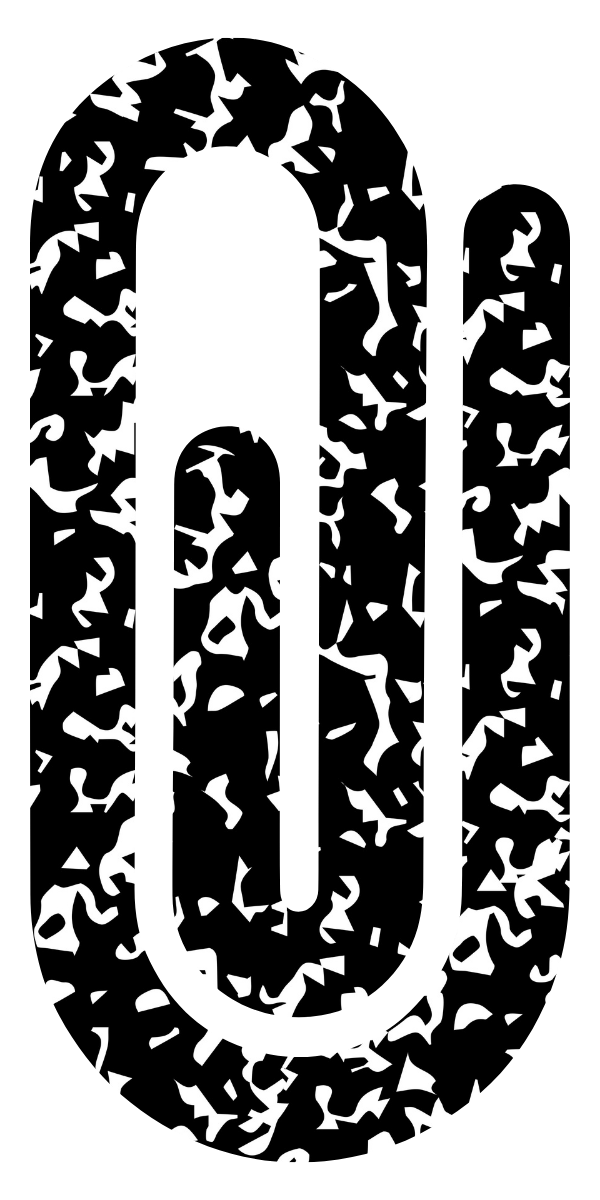 "Black Composition" Jumbo Paperclip