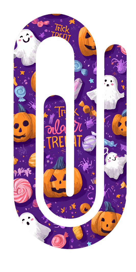 Purple Halloween Pumpkin Jumbo Paperclip
