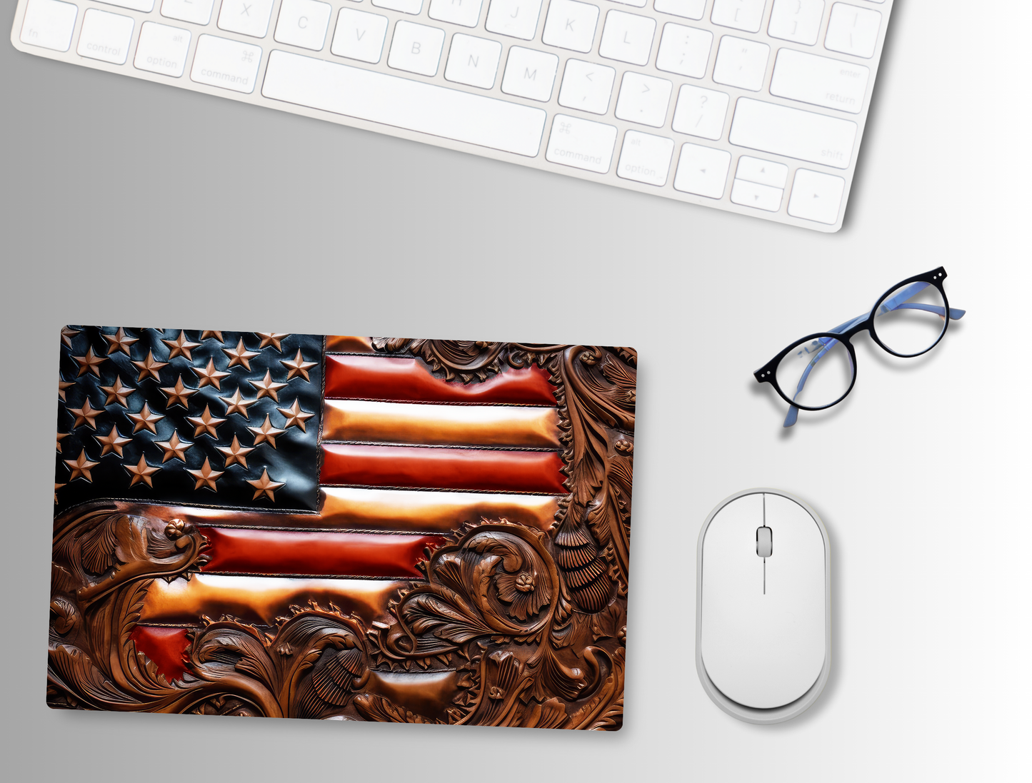 "Leather Flag themed" Mouse Pad