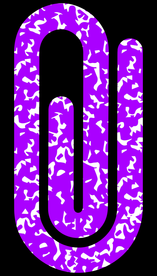 "Purple composition" Jumbo paperclip