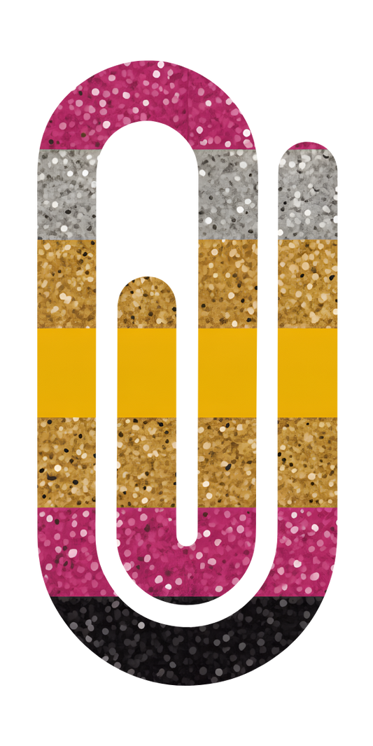 Glitter style Pencil Jumbo Paperclip