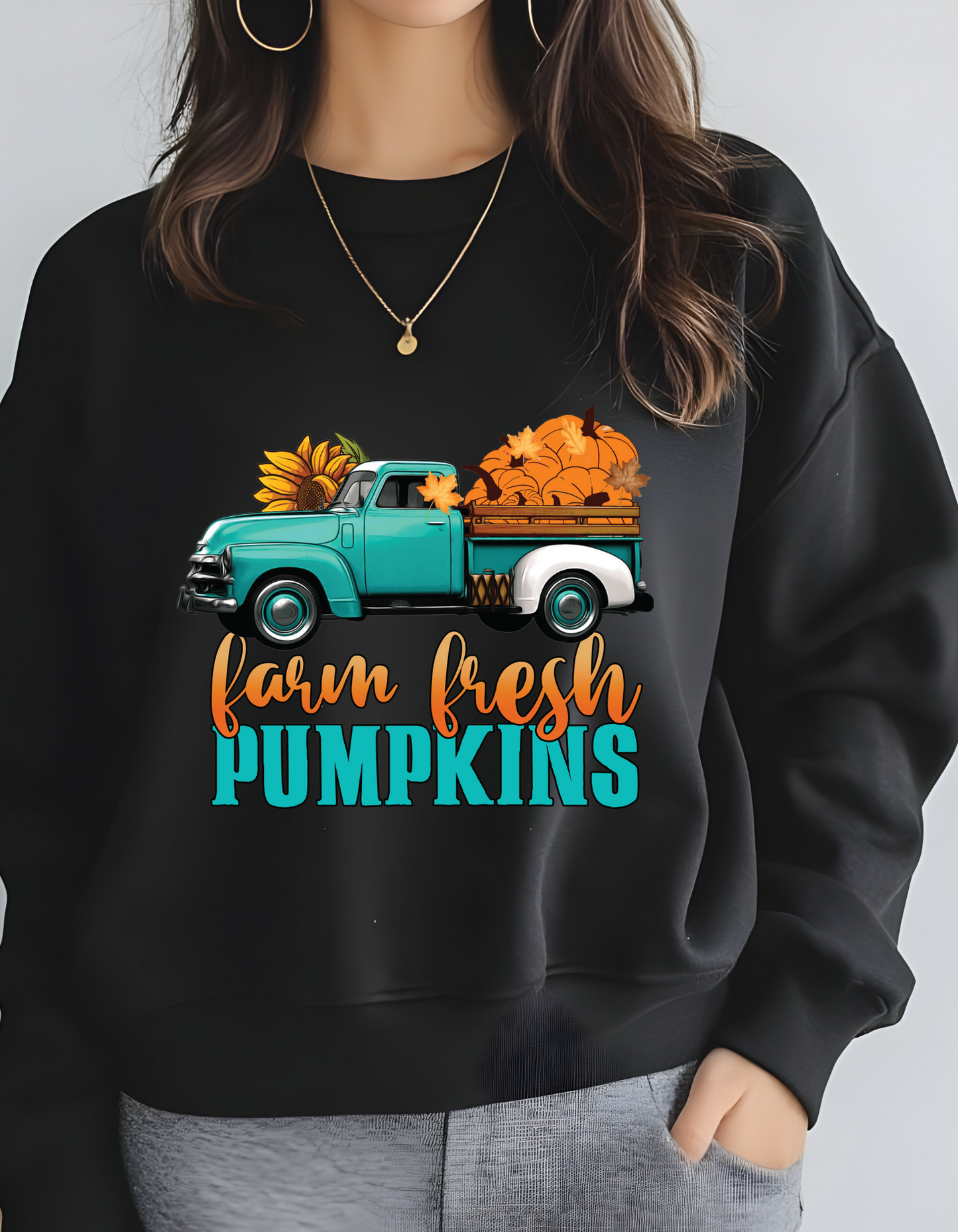 "Farm Fresh Pumpkins" Adult Sweatshirt