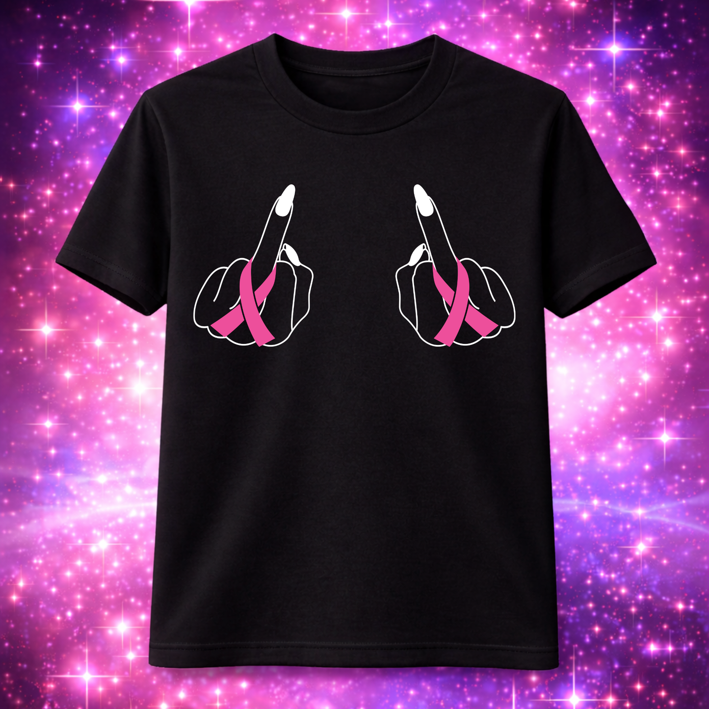 "Middle finger breast cancer" T-Shirt