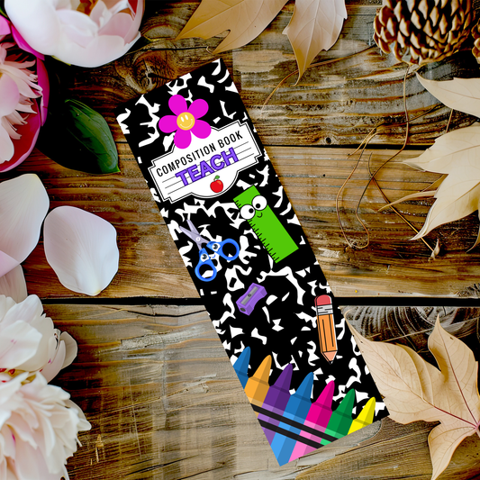 Black Composition Bookmark