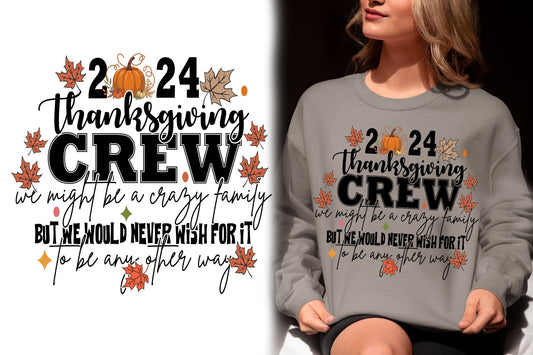 "Thanksgiving Crew" Adult Sweatshirt