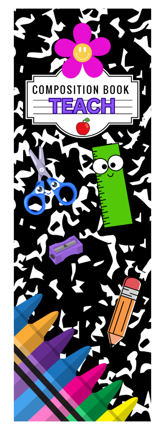 "Black Teach Composition themed" Bookmark