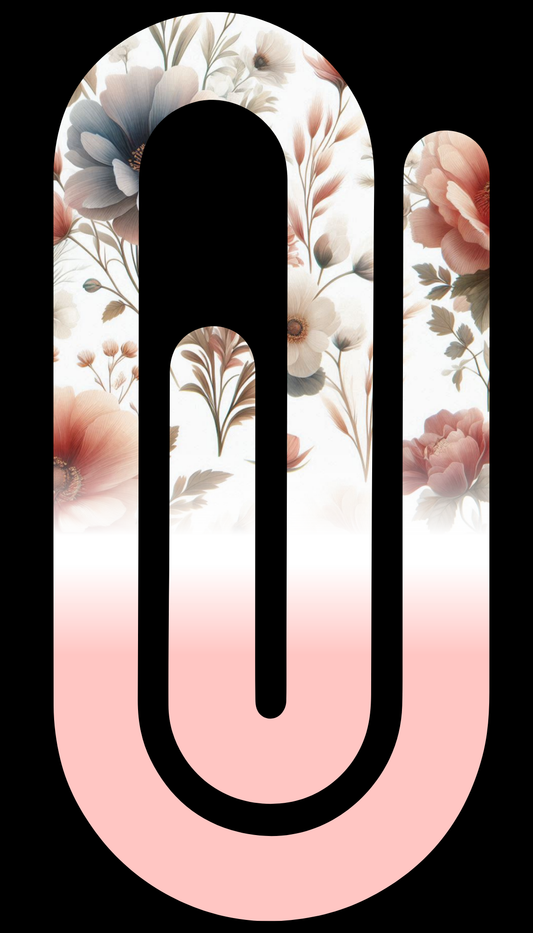 "Floral" Jumbo paperclip