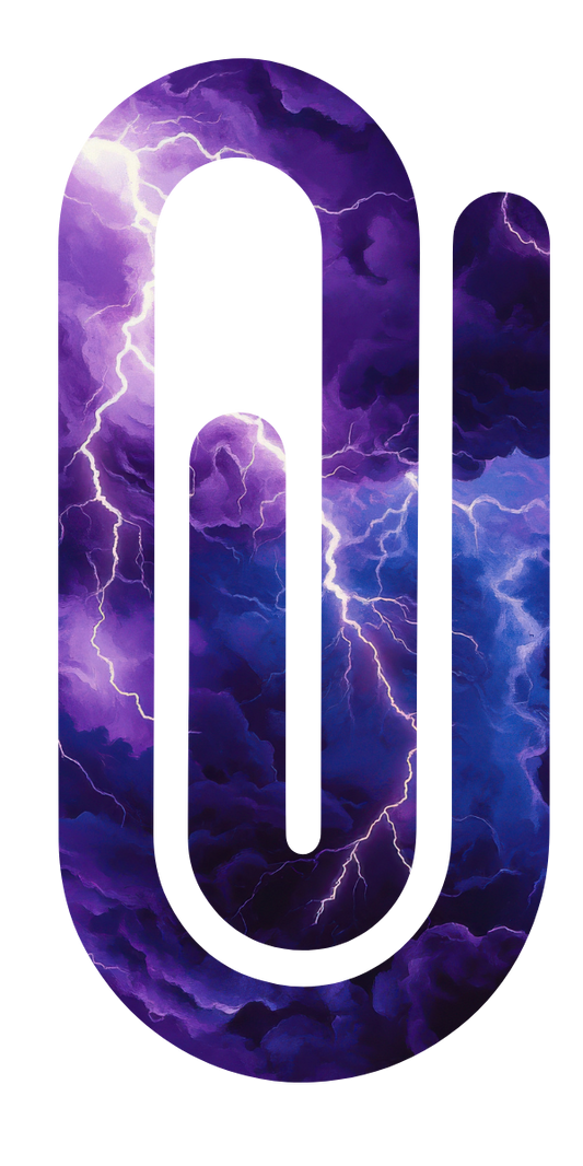 "Purple Lighting" Jumbo Paperclip