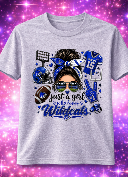 "Just a girl who loves wildcats" T-Shirt