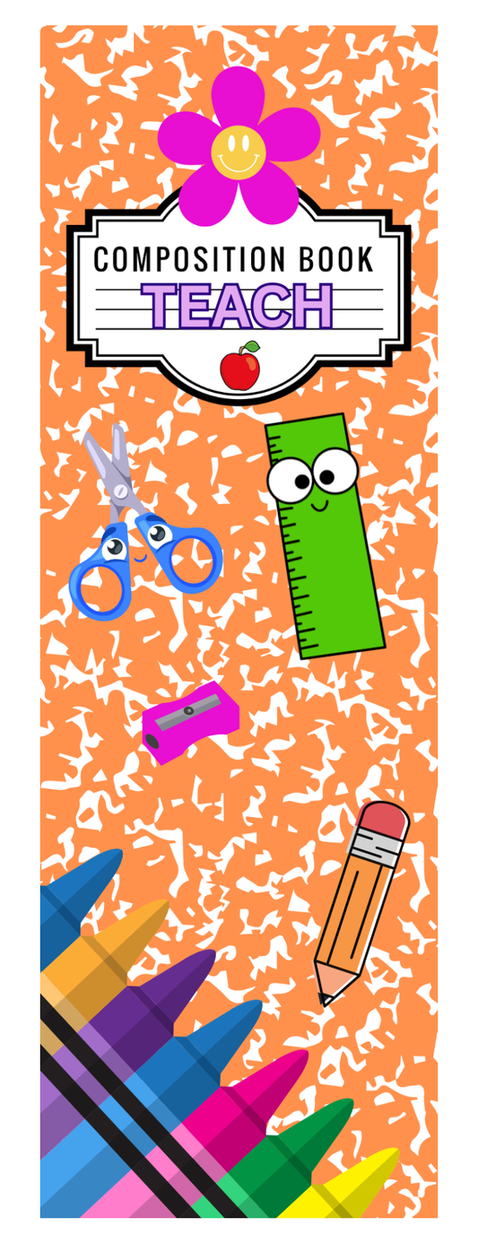 "Orange Teach Composition" Bookmark
