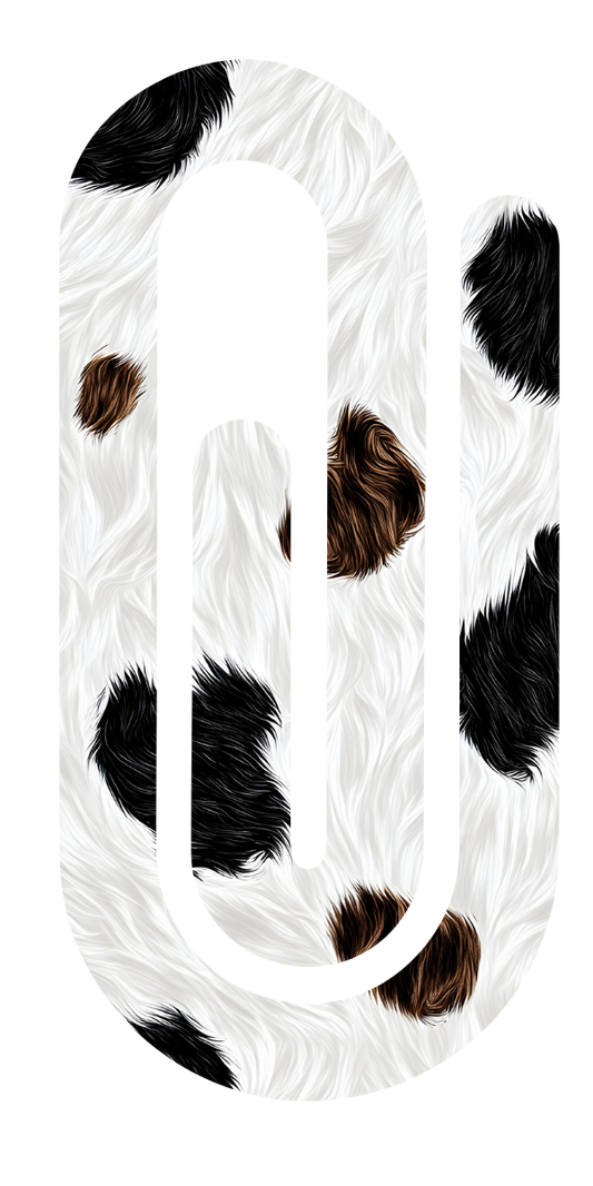 "Cow Print" Jumbo Paperclip