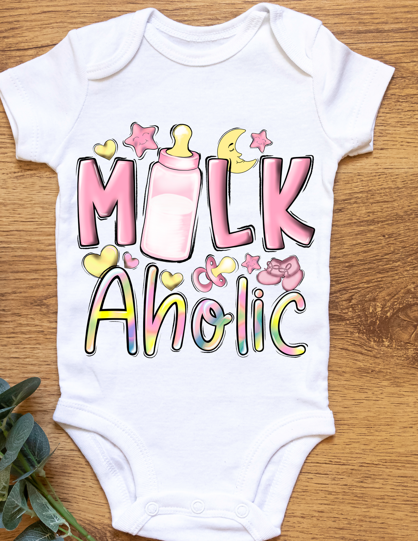 "Milk Aholic" Onesie/Bodysuit