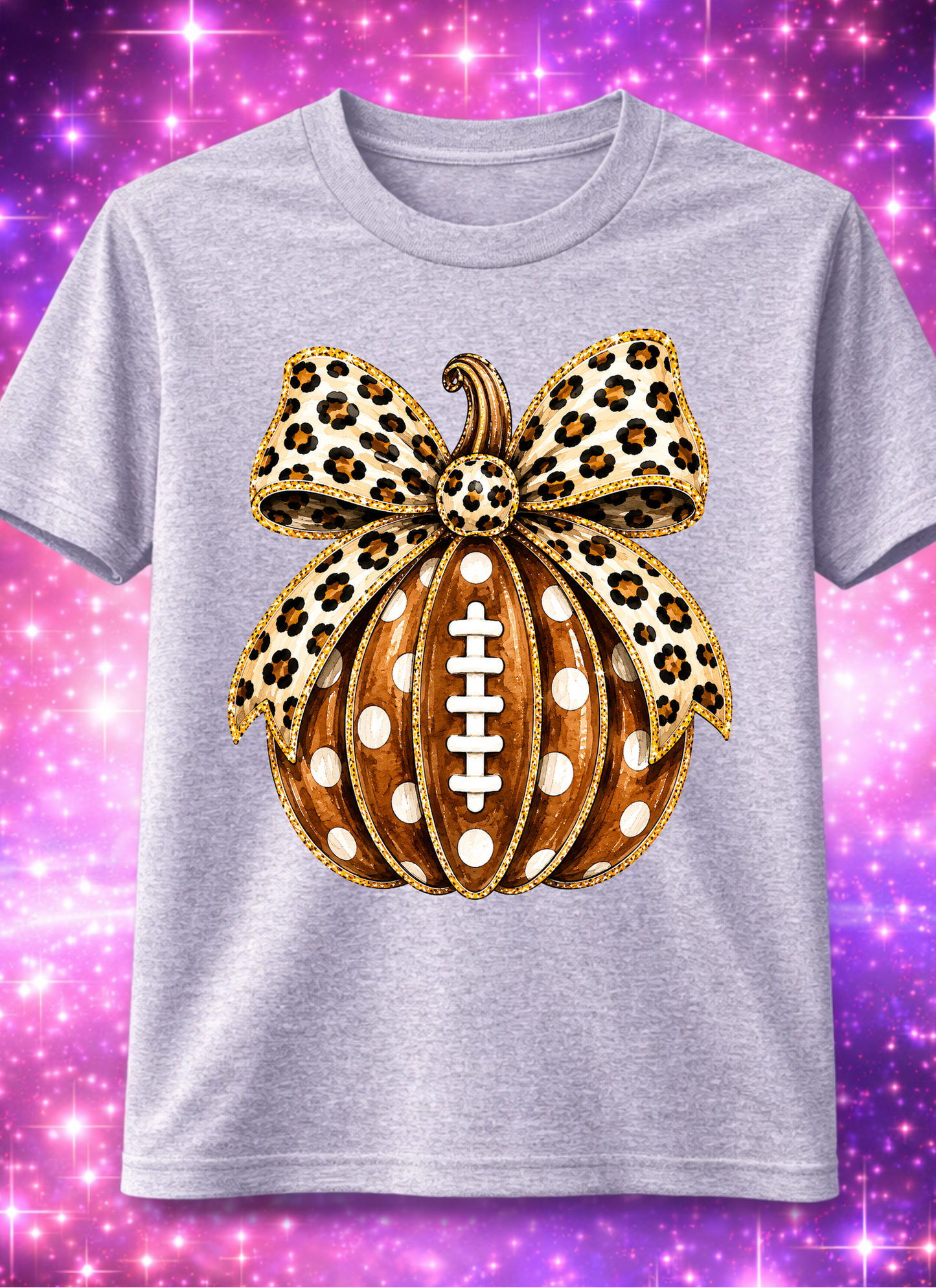 "Cheetah Pumpkin Football" T-Shirt