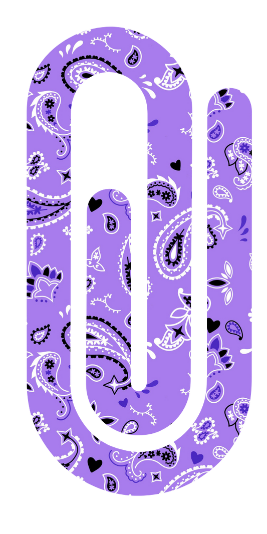 "Purple Handkerchief" Jumbo Paperclip