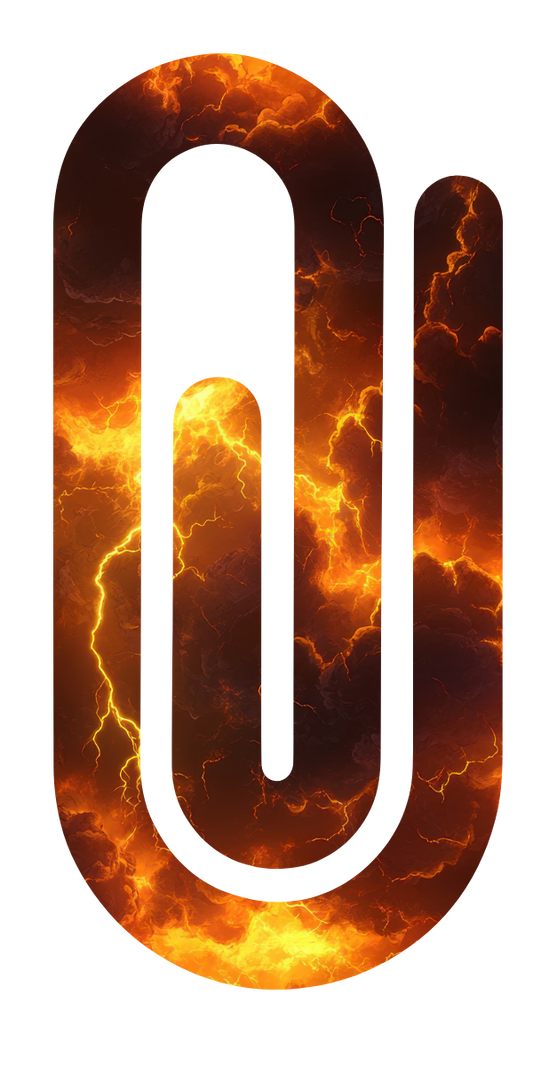 "Orange Lighting" Jumbo paper clip