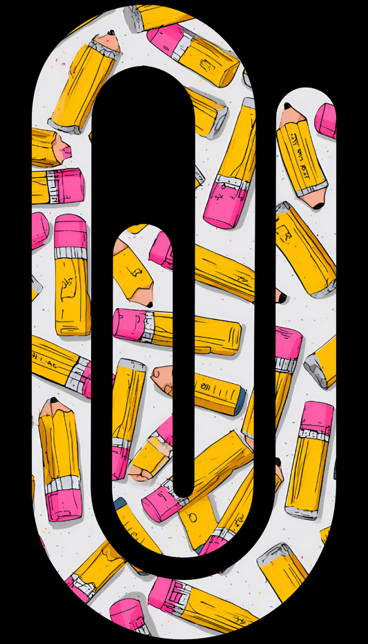 "Pencils" Jumbo paperclip