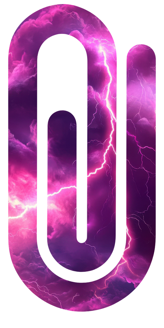 "Pink Lighting" Jumbo Paperclip