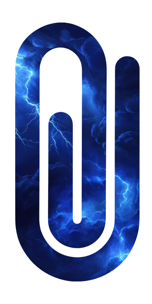 "Blue Lighting" Jumbo Paperclip