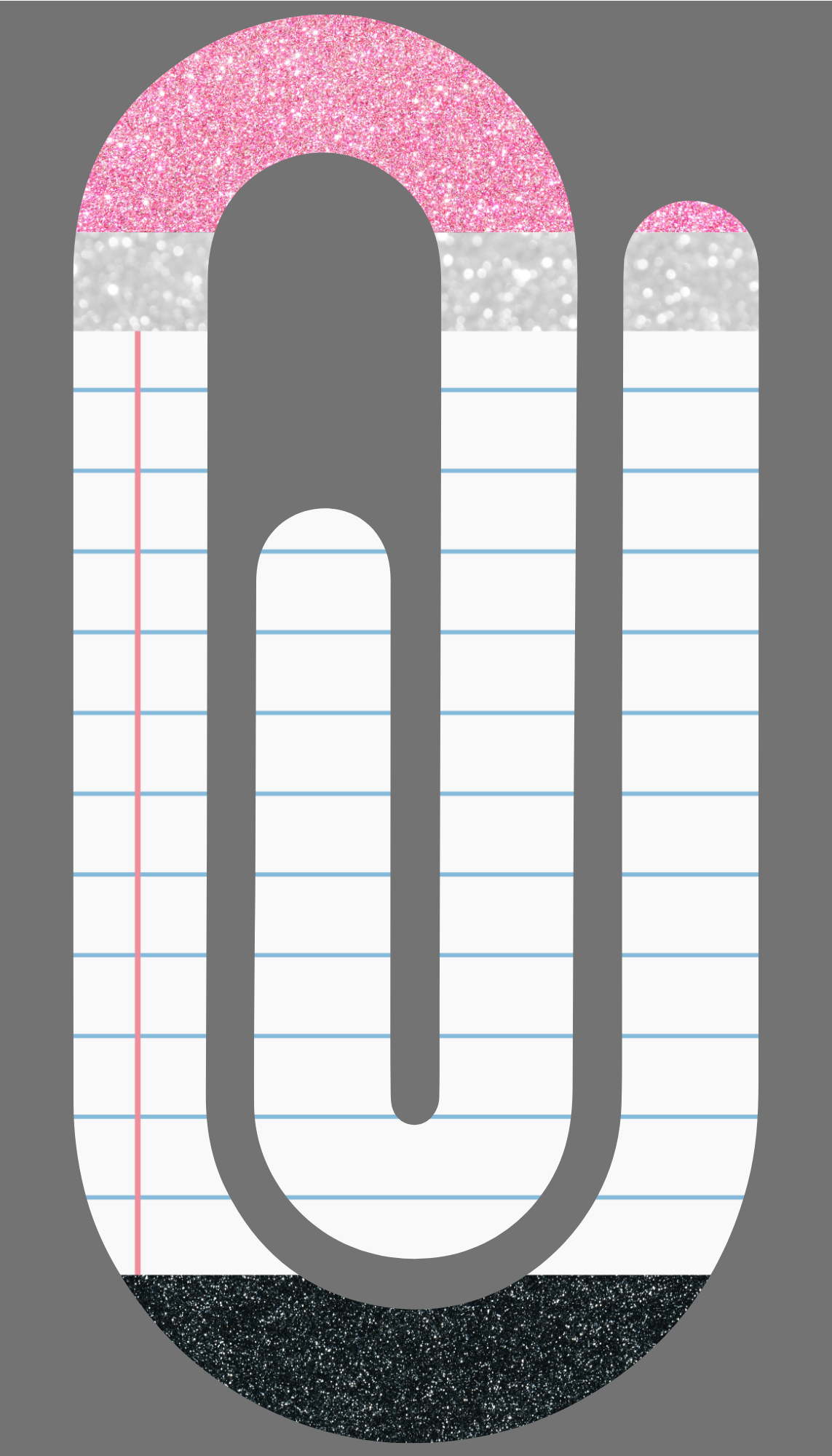 "Paper/pencil" Jumbo paperclip