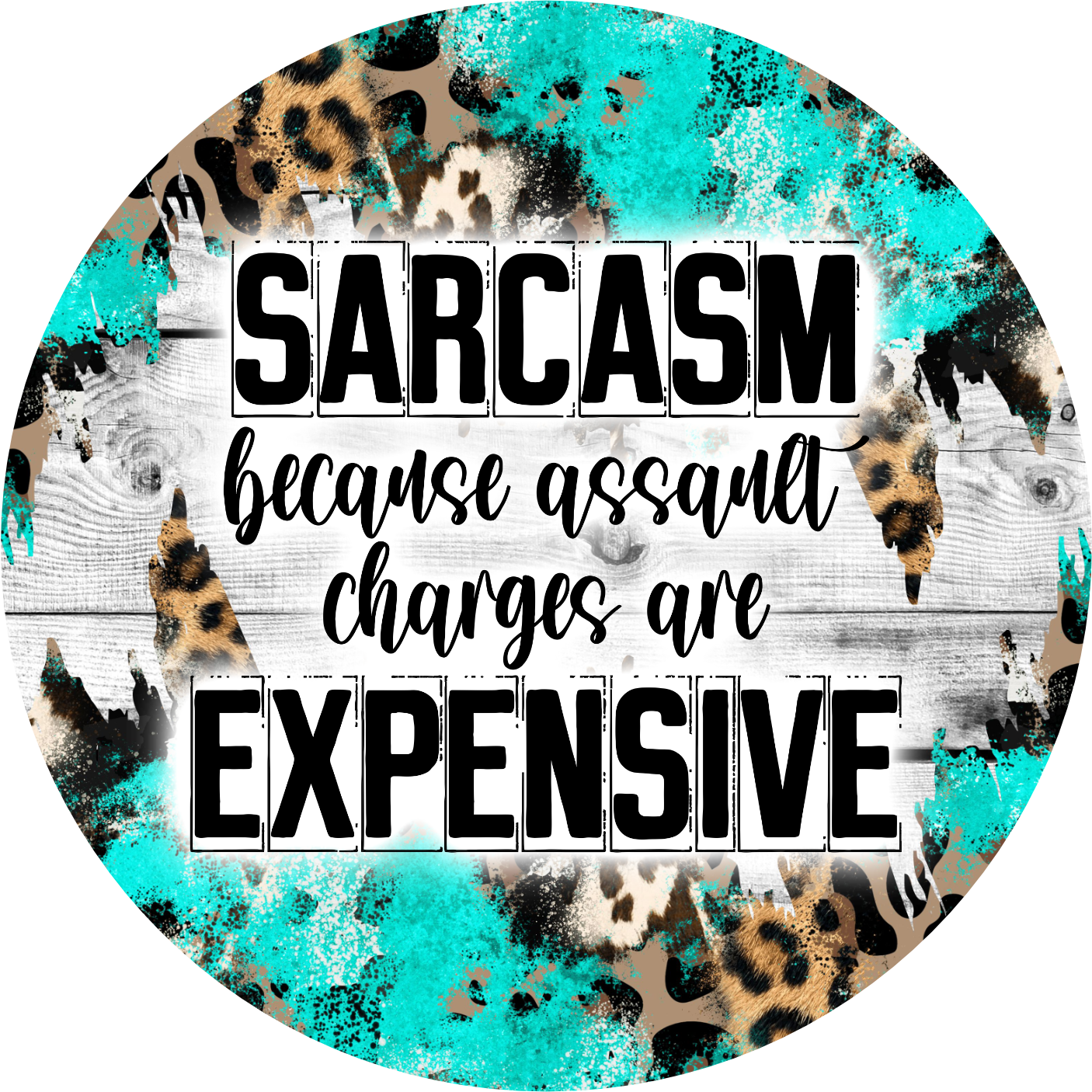 Funny/Sarcastic "sarcasm because assault charges are expensive - I can't adult today" coaster set