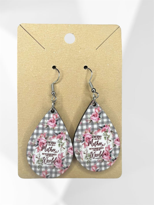 “mothers world” earrings