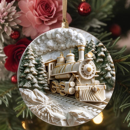 train christmas ornament