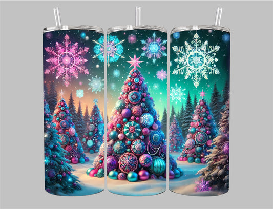 colorful christmas tumbler