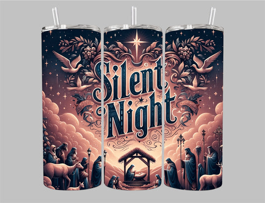 “silent night” christmas tumbler