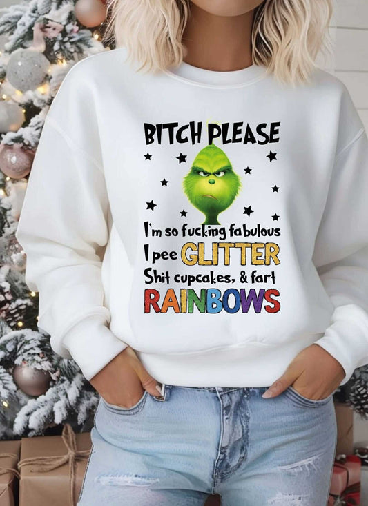 grinch themed sweatshirt