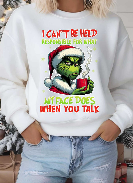 grinch themed sweatshirt