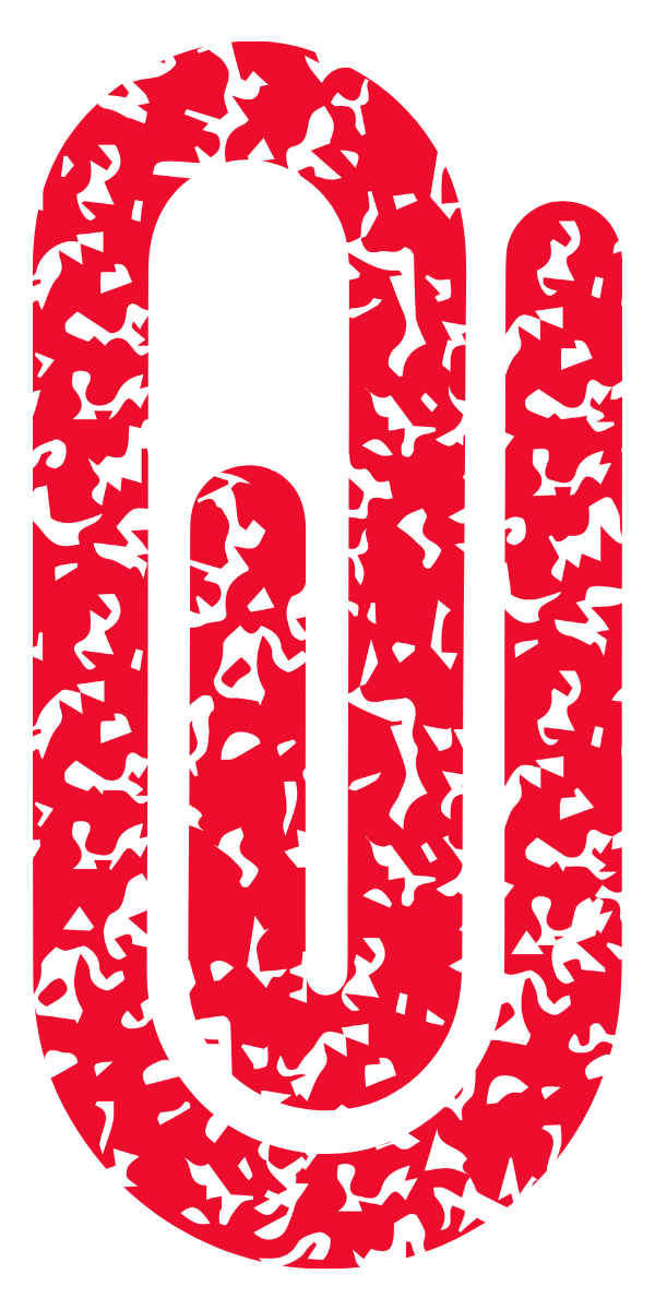 "Red Composition" Jumbo Paperclip