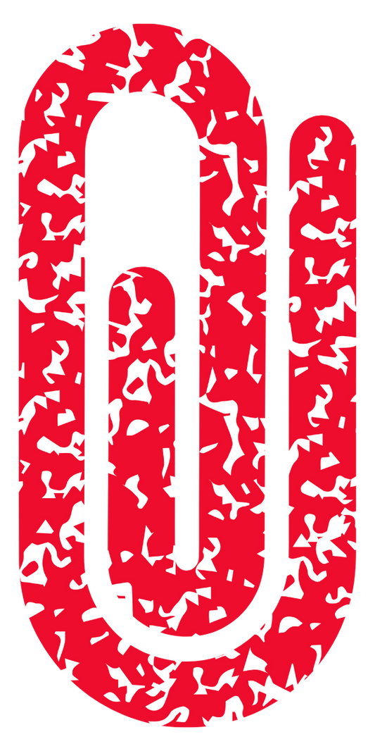 "Red Composition" Jumbo Paperclip
