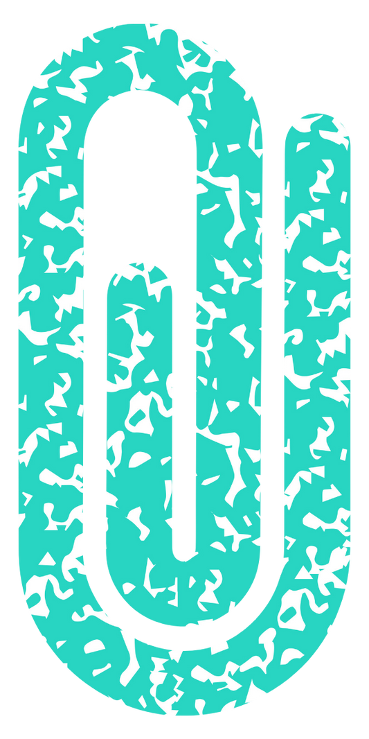 "Teal Composition" Jumbo Paperclip
